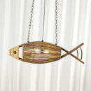 Axya Bamboo Fish Pendant Lights Retro Bar Teahouse Lamp Farm Hotel Wall Decor