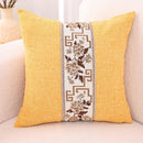 Axyaa Blue White Porcelain Chinoiserie Pillow Cover Chinese Style Linen Living Bedroom