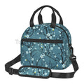 Axyaa Sakura Cherry Blossoms Insulated Lunch Bag: Reusable Thermal Cooler for Work, School, Picnic