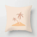Axyaa Geometric Flower Leaves Cushion Cover - Desert Sunrise Cactus Pillowcase
