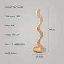 Axyaa Nordic Wood LED Floor Lamp - Minimalist Japanese Style for Living Room