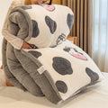 Axyaa Plush Cartoon Bear Blanket: Soft Warm Queen Comforter, Fluffy Fleece Winter Bedding