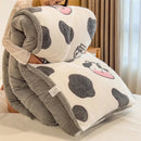 Axyaa Plush Cartoon Bear Blanket: Soft Warm Queen Comforter, Fluffy Fleece Winter Bedding
