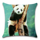 Axyaa Panda Cartoon Cushion Cover – 45x45cm Polyester Throw Pillowcase for Home Decor
