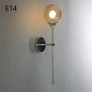Nordic Golden Chrome Glass Ball Wall Lamps by Axyaa