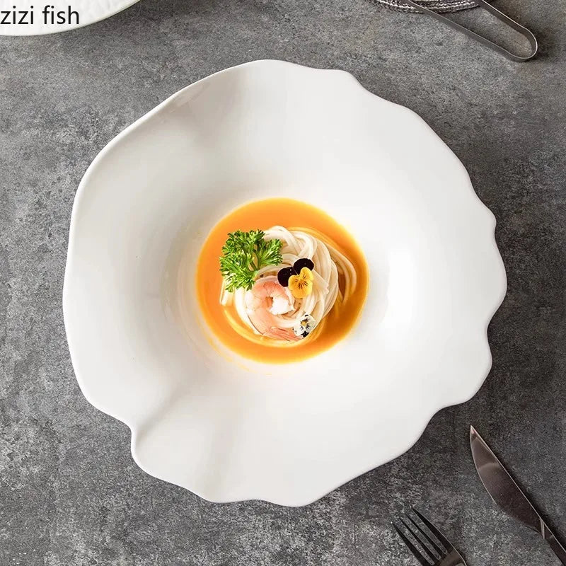 Axya Ceramic Deep Soup & Salad Plate Set for Restaurants & Desserts