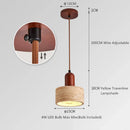 Axyaa Yellow Travertine LED Pendant Lamp Wood Nordic Hanglamp Lustre