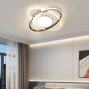 Axyaa Modern LED Ceiling Light Black Indoor Lamp for Bedroom, Living Room, Balcony