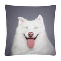Axyaa Cute Dog Photo Polyester Cushion Cover for Home Sofa Car