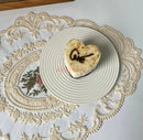 Axyaa White Ceramic Dessert Plate Set - Minimalist Sushi Snack Cake Frosted Dish