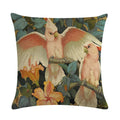 Luxury Bird Cotton Linen Cushion Cover by Axyaa for Home Decor