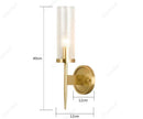 Axyaa LED Copper Wall Lamp for Modern Living Room Bedroom Lighting
