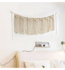 Axyaa Boho Cotton Rope Macrame Handwoven Wall Hanging Tapestry Creamy-White Home Decor