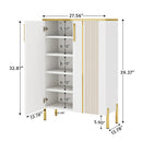 Axyaa 6-Tier Wooden Shoe Storage Cabinet with Adjustable Shelves