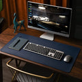 Axyaa Desk Pad Mouse Pad Faux Leather Table Cover Dual Use Writing Mat