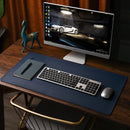 Axyaa Desk Pad Mouse Pad Faux Leather Table Cover Dual Use Writing Mat