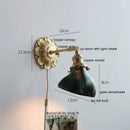Axyaa Nordic Copper LED Wall Lights for Home Indoor Stair Mirror Bedroom Lamp