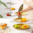 Axyaa 2/3 Layer Stainless Steel Cake Stand Fruit Tray Dessert Rack Gold Silver