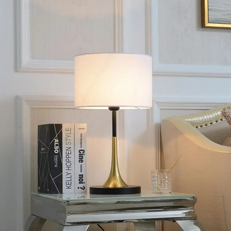 Axyaa Fabric Desk Lamp: Modern American Style, Minimalist Design for Study Room, Bedroom