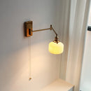 Axyaa Nordic LED Swing Arm Wall Lamp Gold Rotate Bedroom Bedside Light