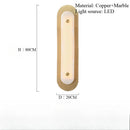 Axyaa Marble Bedroom Bedside Lamp: Minimalist Copper Wall Light for Living Room and Foyer
