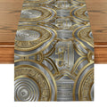 Axyaa Patterned Metallic Texture Table Runner for Home Decoration and Events
