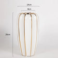 Gold Ceramic Vase with Flowers: Axyaa High-End Home Decor & Living Room Accent