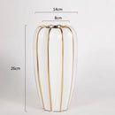Gold Ceramic Vase with Flowers: Axyaa High-End Home Decor & Living Room Accent