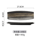 Axyaa Black Ceramic Sushi Plate BBQ Hotpot Plate Commercial Cuisine