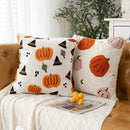Axyaa Halloween Pumpkin Embroidered Pillow Cover Set for Home Decor