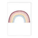 Nordic Rainbow Sun Wall Art Poster for Baby Kids Room by Axyaa