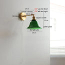 Axyaa Glass LED Wall Light Sconce Pull Chain Bedroom Lamp Applique Murale