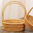 Axyaa Handwoven Storage Basket - 6 Styles for Vegetables, Flowers, Plants, Snacks & Picnics