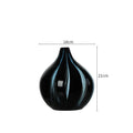 Axyaa Stripes Glass Vase Desk Decoration Floral Vases Room Aesthetic Decor