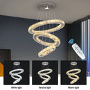 Axyaa Crystal Ring Chandelier Pendant Lights for Dining Room and Hotel Decor