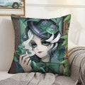Axyaa Anime Bed Pillow Case 45x45 Decorative Cushion Cover Home Sofa Decor