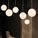 Axya Milk White Glass Ball Pendant Chandelier