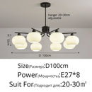 Axyaa Nordic Glass LED Pendant Lights for Home Decor and Interior Lighting