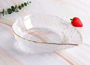 Axyaa Glass Water Drop Fruit Bowl Dessert Plate 300ml