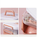 Axyaa Nail Art Storage Box: Plastic Organizer for Manicure Accessories & Gel Polish