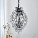 Axyaa Modern Crystal Chandelier Pendant Light for Home Living Room and Coffee Bar