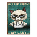 Axyaa Funny Butt Napkins Poster for Home Hotel Cafe Decor
