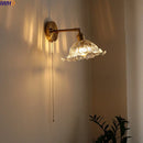 Axyaa Copper Glass LED Wall Sconce | Nordic Bedroom Mirror Light Fixtures