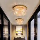 Axyaa Modern Crystal Ceiling Flush Mount Light for Home and Hospitality Decor