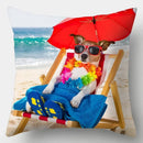 Axyaa Dog Cushion Cover 45x45cm Polyester Decorative Pillow Case Home Decor