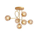 Axyaa Gold/Black Magic Bean Glass Chandelier LED Pendant Light for Home Decor