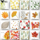 Axyaa Autumn Maple Leaves Pillow Cases with Fresh Print Flower Plant Custom Polyester Cover