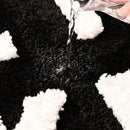 Axyaa Non-Slip Cute Bath Mat 50x80CM Microfiber Funny Bathroom Decor Black and White Mats