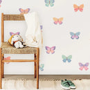 Axyaa Watercolour Butterflies Decals - Peel and Stick Vinyl Wall Art for Nursery and Kids Room