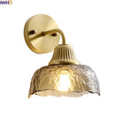 Axyaa Japanese Style Copper Glass LED Wall Lamp for Home Decor